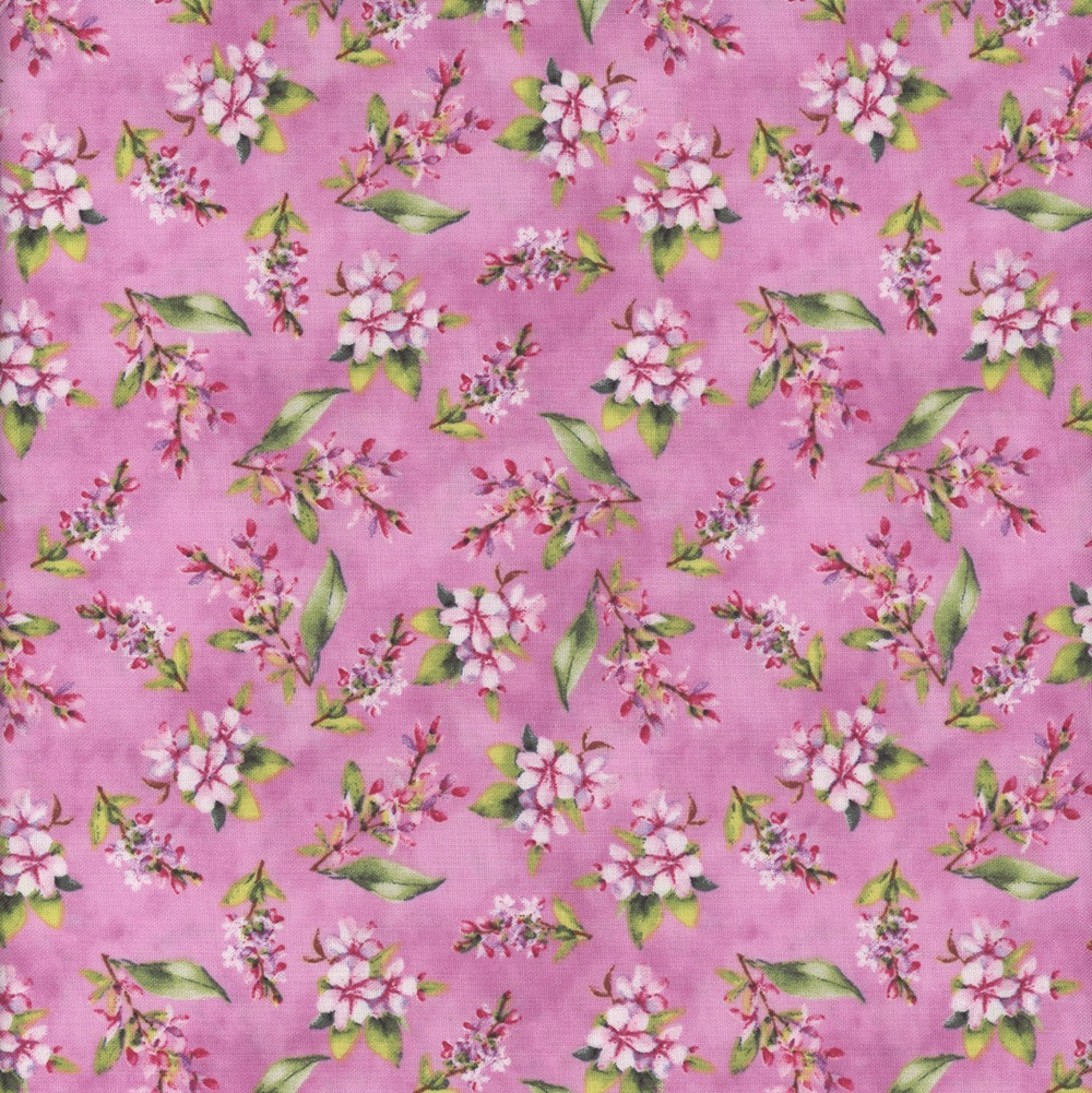Wilmington Prints Fabrics Dahlia Botanica Nancy Mink Small Floral